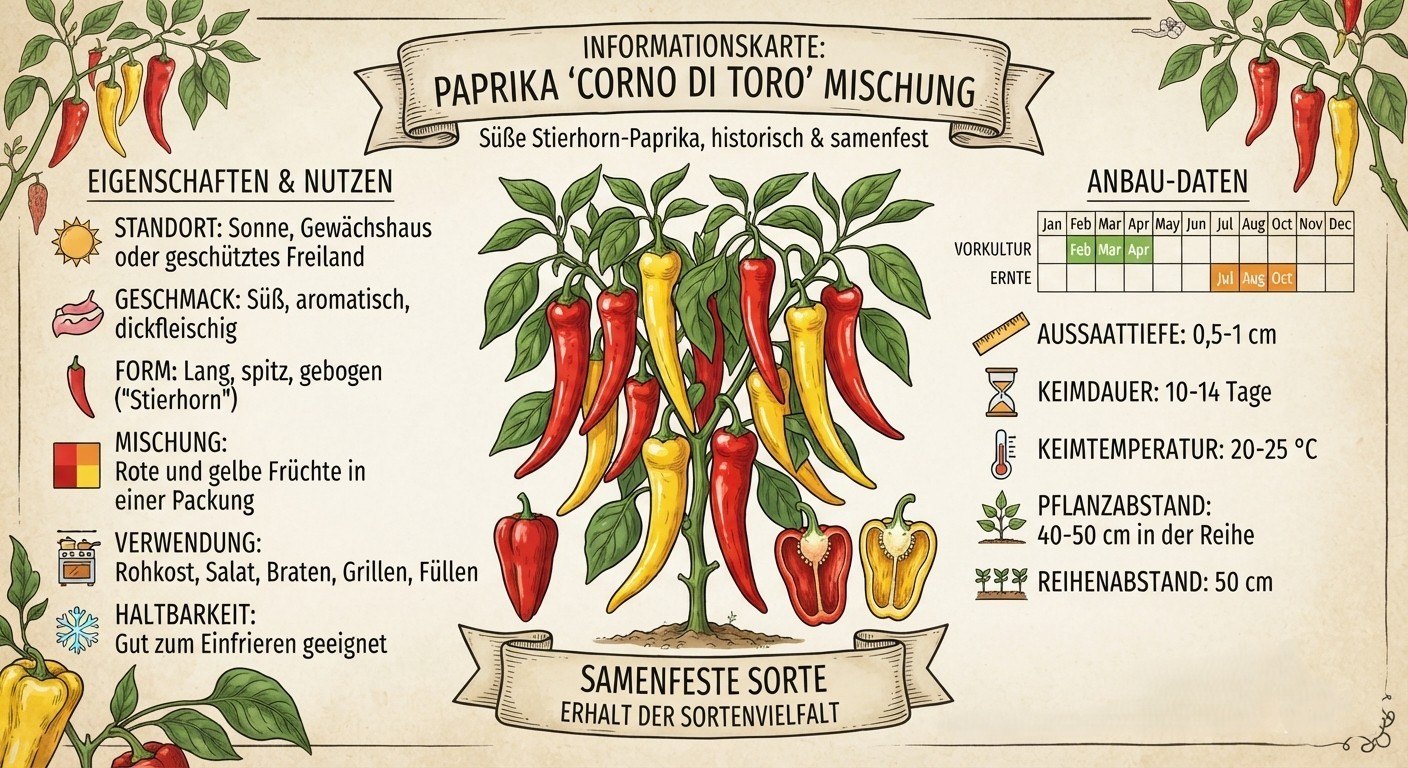 Paprika Corno Di Toro Bullhorn Mischung