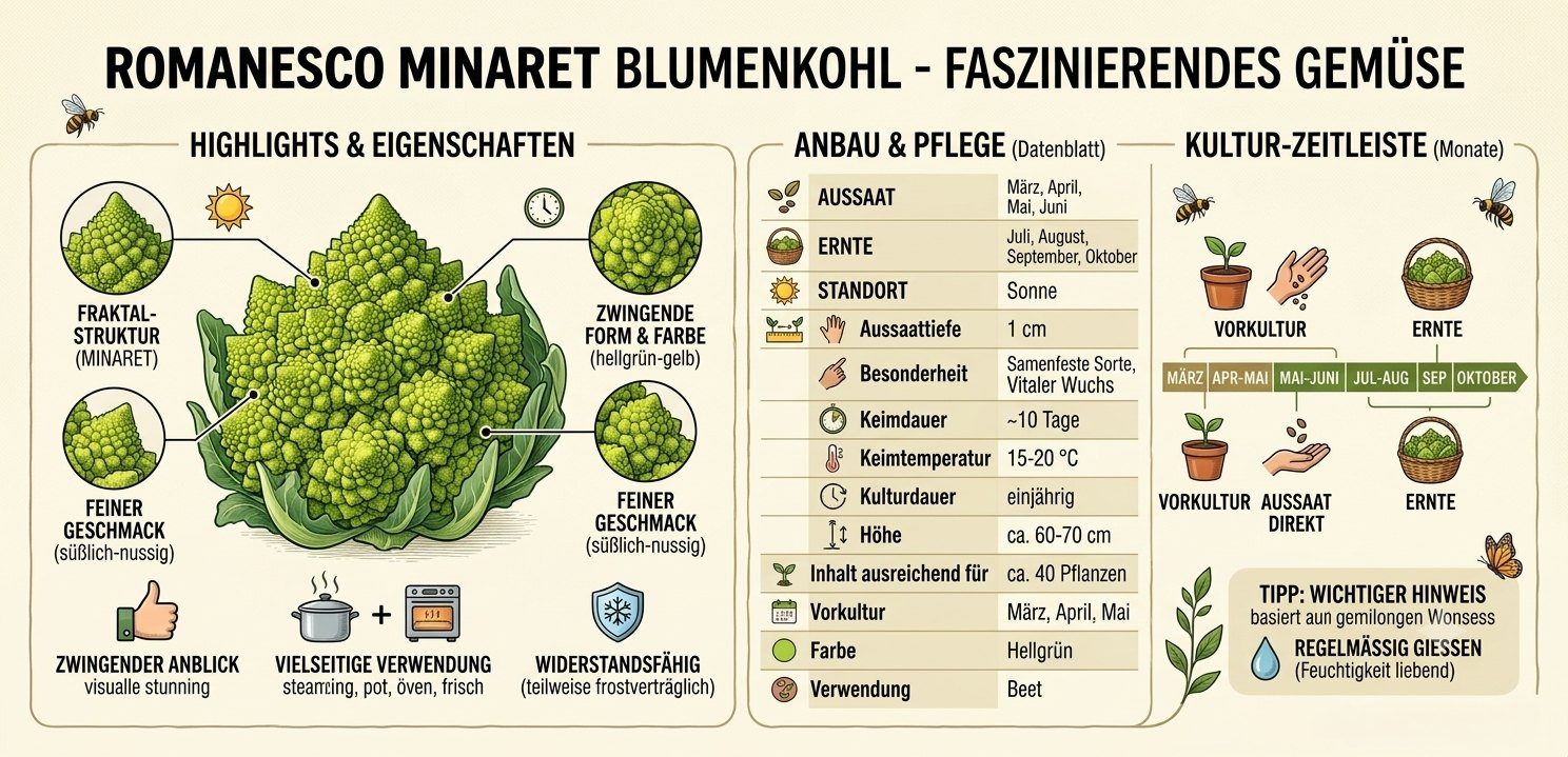 Minaret Blumenkohl Romanesco