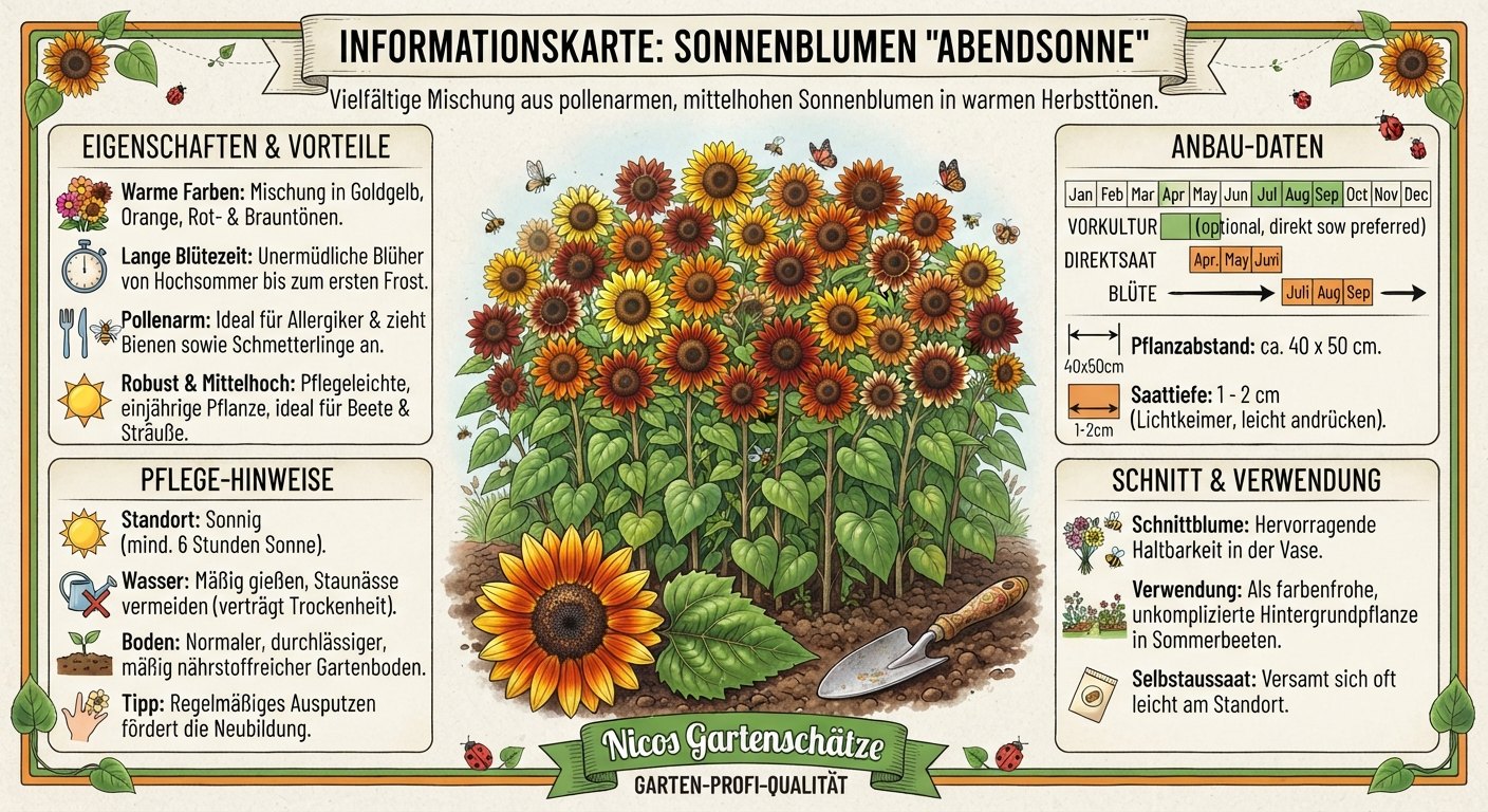 Sonnenblumen Abendsonne
