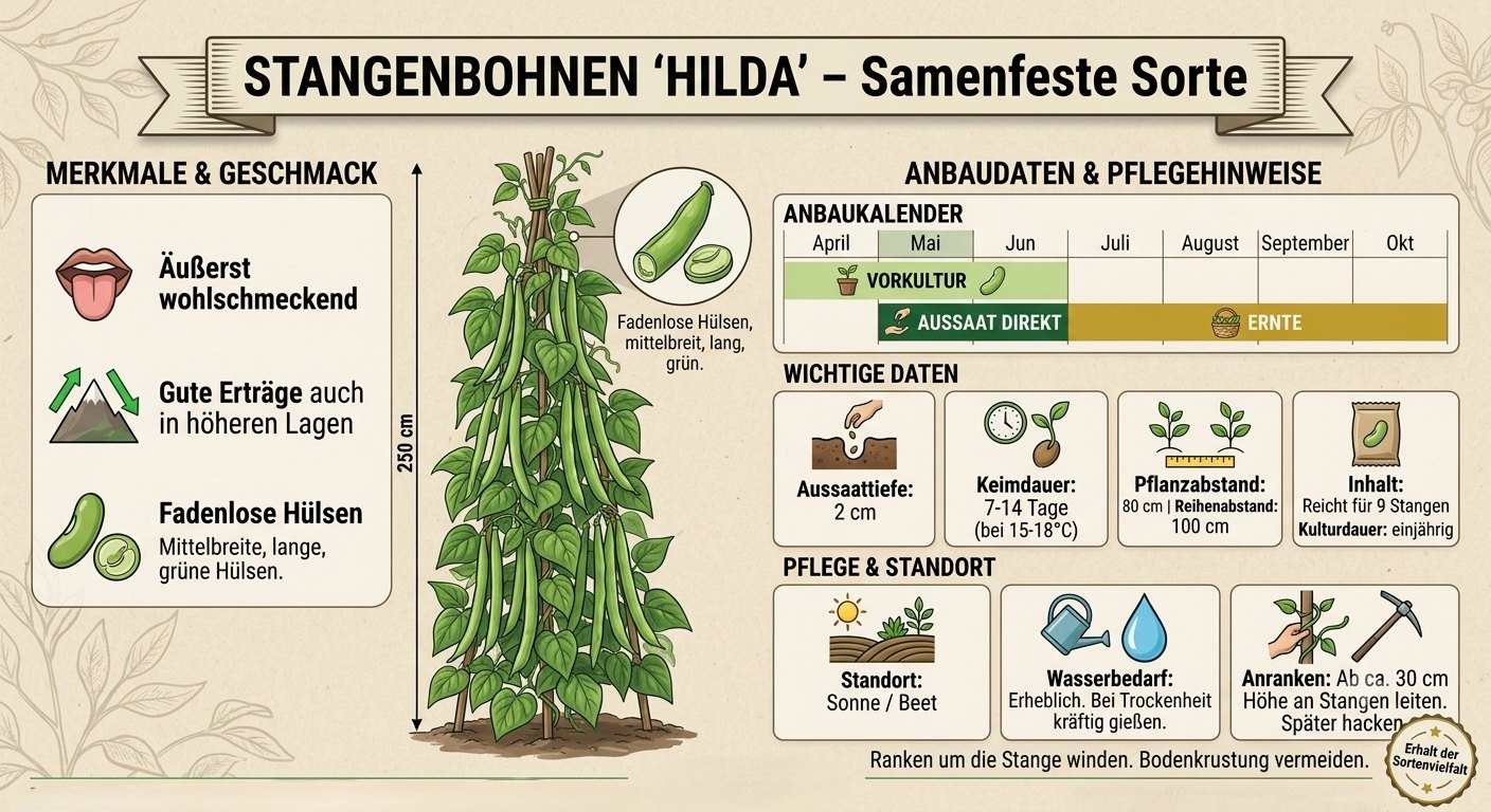 Stangenbohnen Hilda