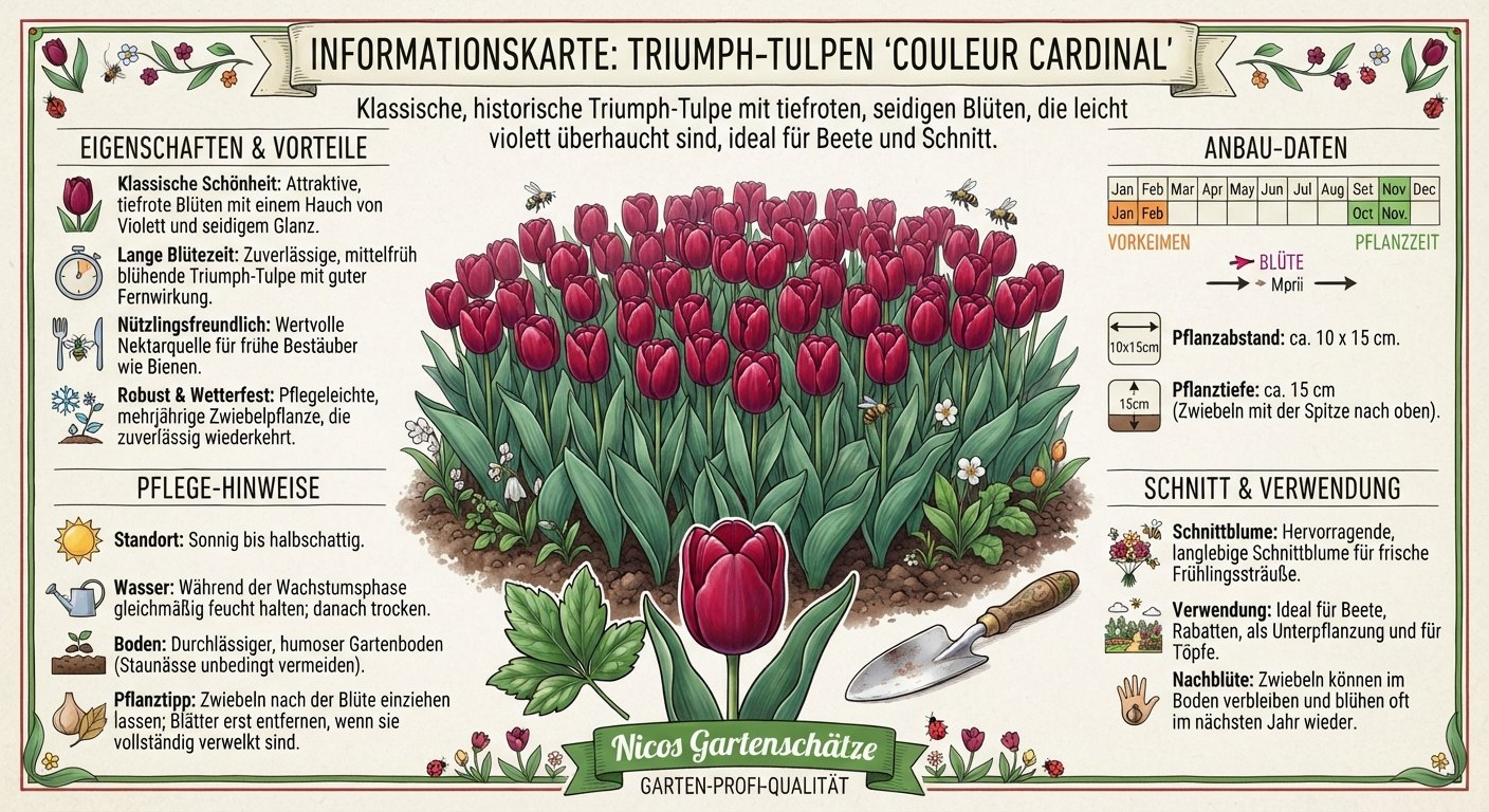 Triumph-Tulpe Couleur Cardinal (10 Stück)